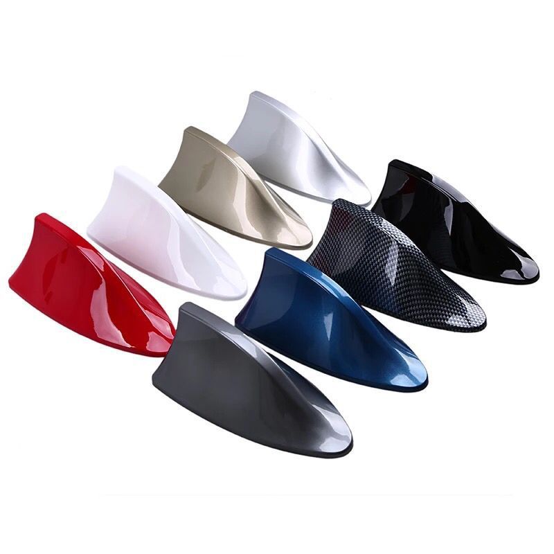 Car decoration shark-fin antenna with signal radio roof pasted tail fin modification free of drilling_autovado.com