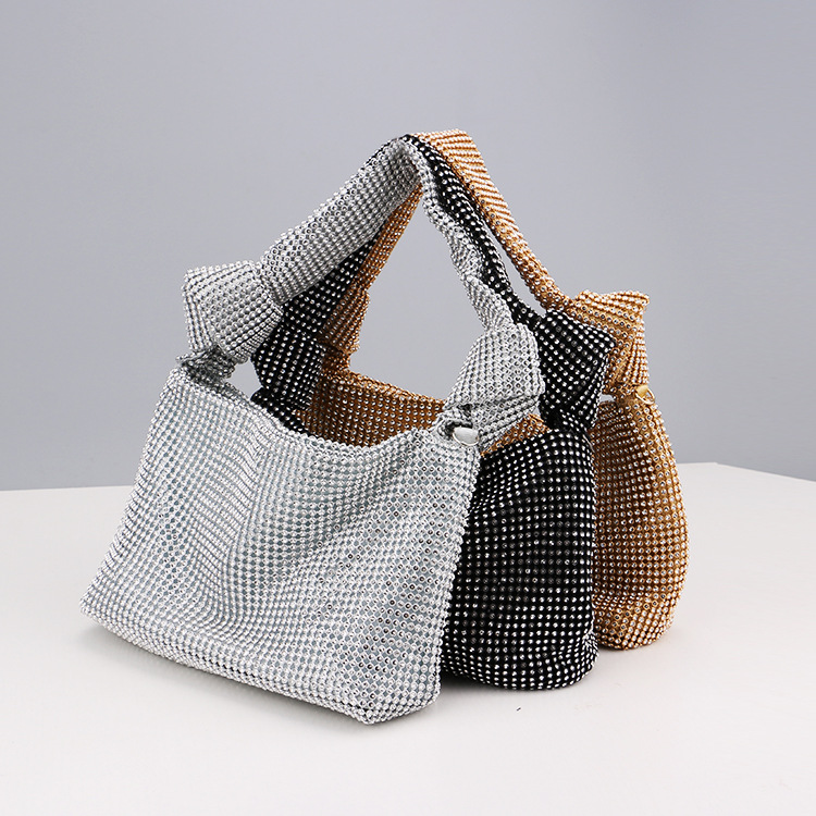 Internet celebrity popular rhinestone handbag dinner bag ladies dress versatile bag European and American banquet evening bag_autovado.com