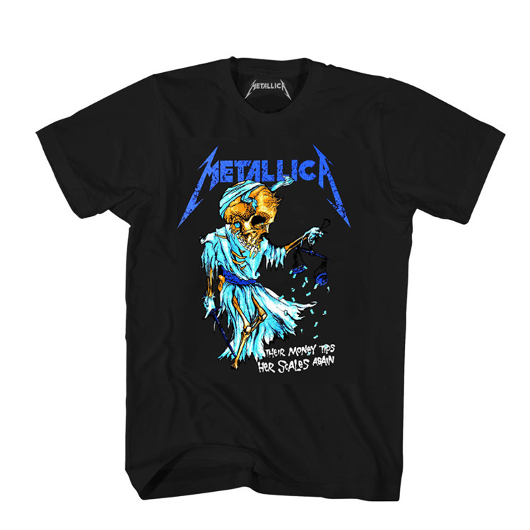 Man's clothing Retro casual rock punk band short-sleeved T-shirt_autovado.com