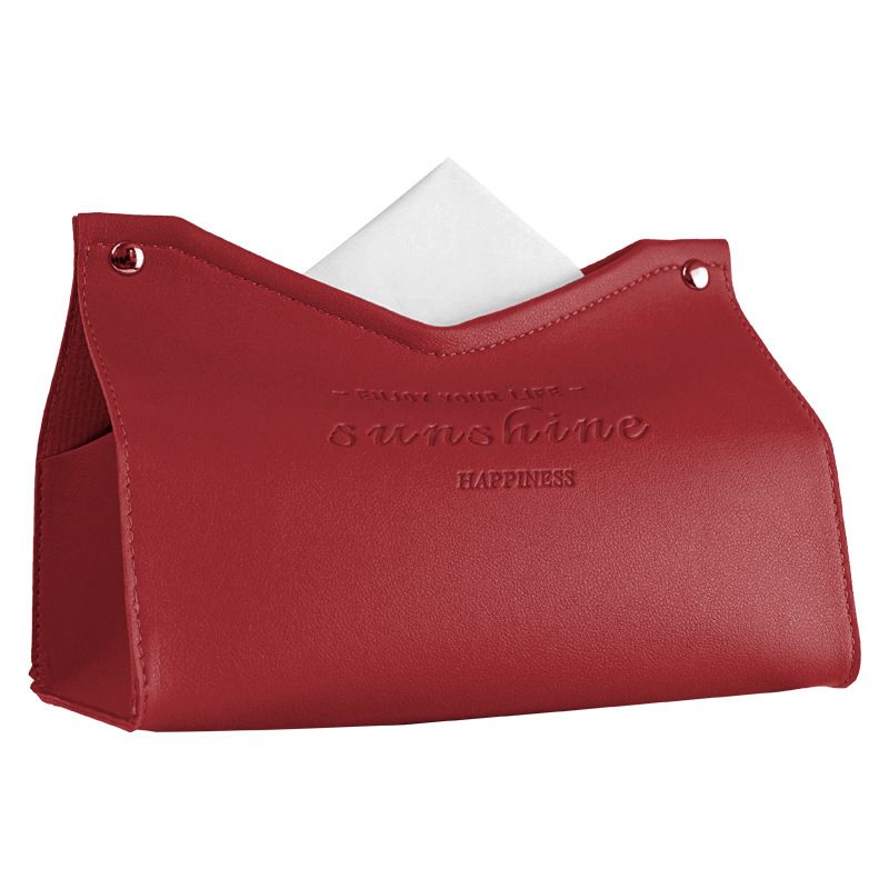 Modern Leather Tissue Box – V-Cut Desktop Holder (Minimalist & Durable)_autovado.com