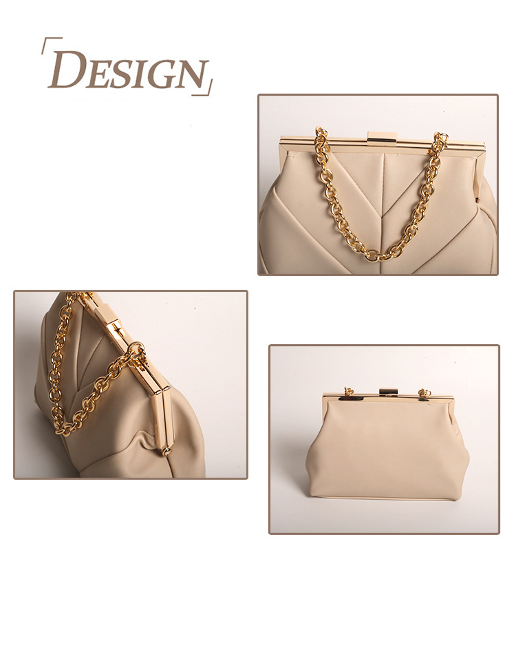 flashing metal bar lock evening bag handbag celebrity chain evening bag_autovado.com