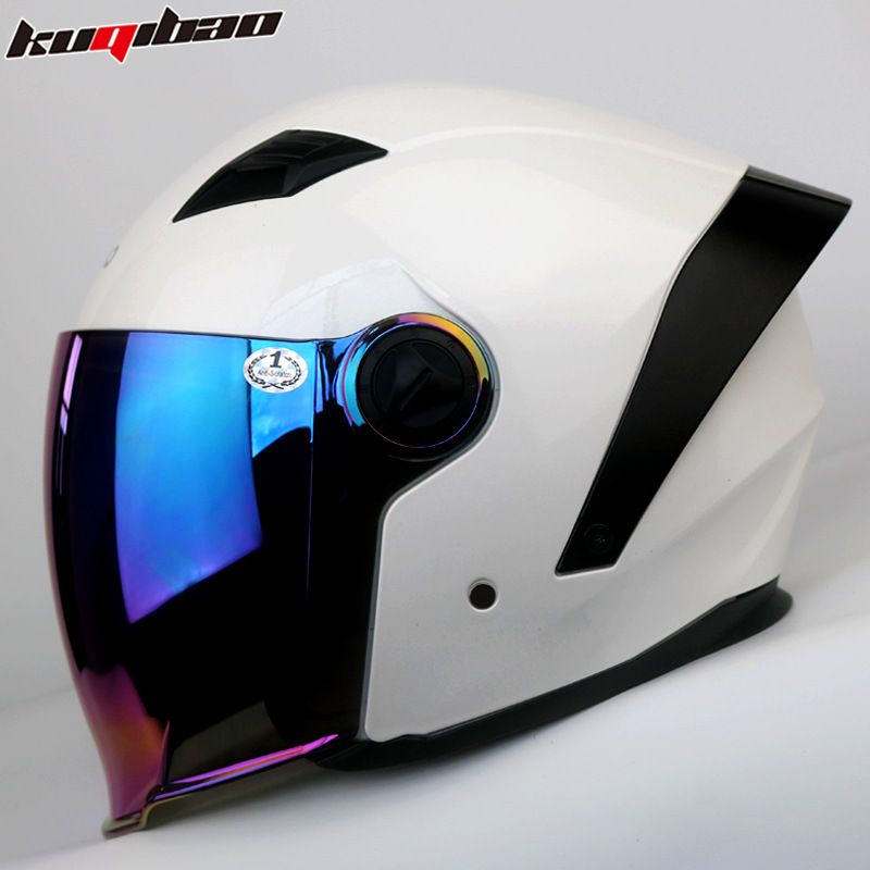 Motorcycle Helmet With Bluetooth Intercom, 3/4 Open Face Design, Dual Visor, 3C Certified, ABS Material, Multiple Color Options_autovado.com