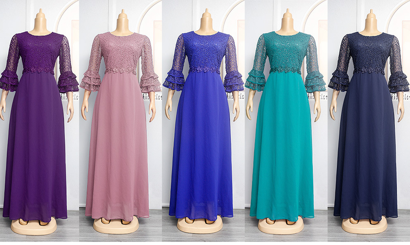 Women's large new lace heavy chiffon dress dress_autovado.com