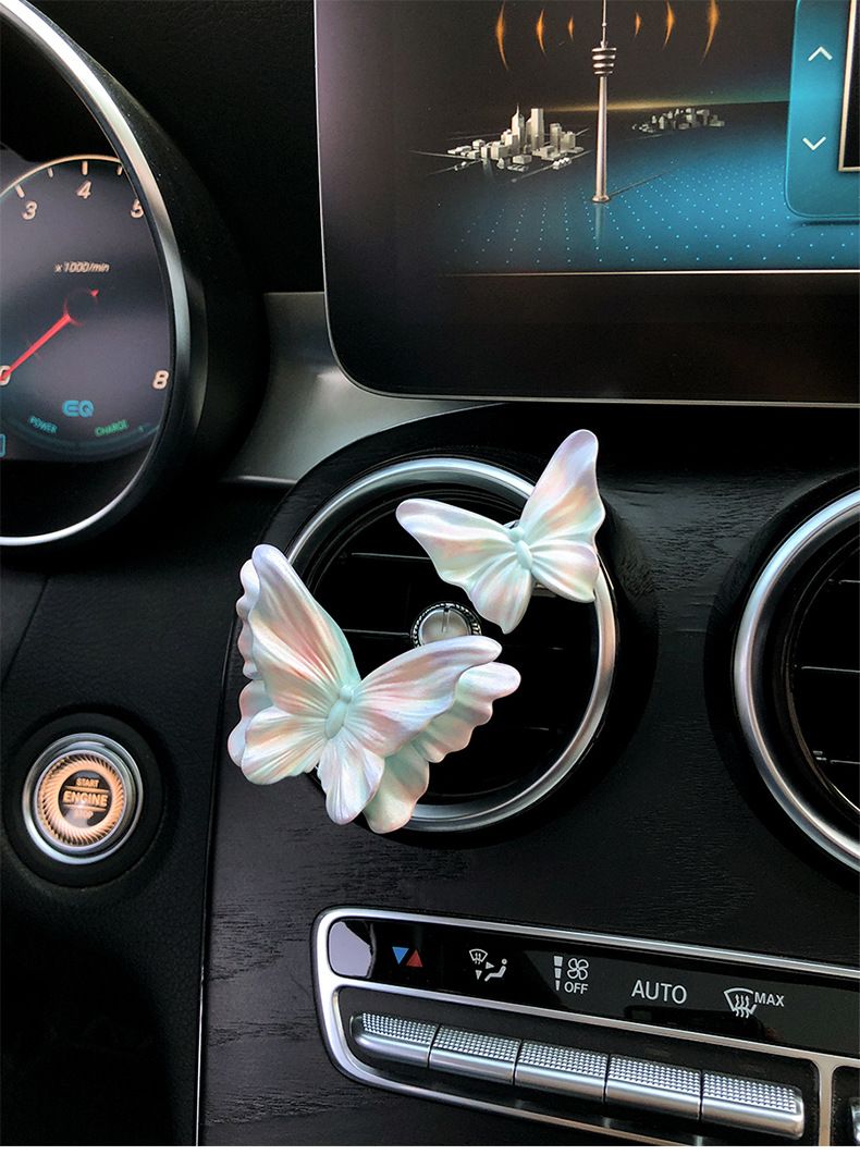 High grade butterfly air outlet decoration car aromatherapy car perfume fragrance flower diffuser stone car interior decoration_autovado.com