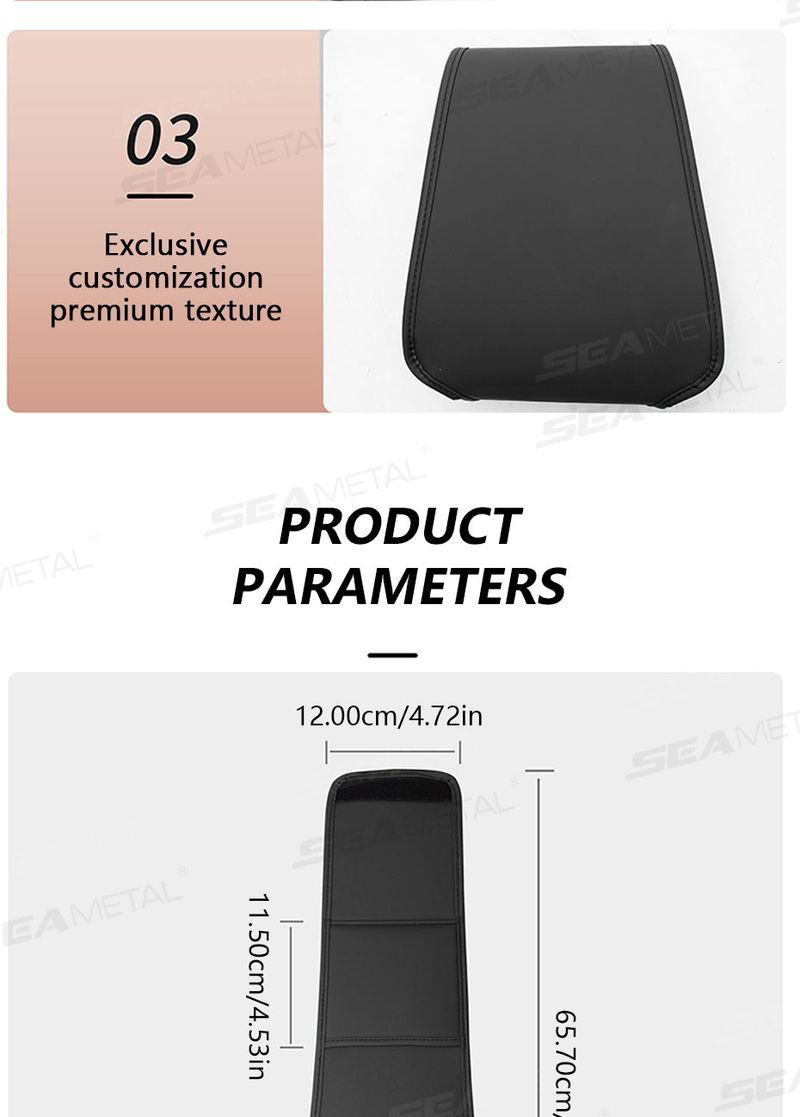 SEAMETAL Headrest Premium Leatherette Seat Pillow Case Dustproof Neck Support Protector Cover For Car Accessories_autovado.com