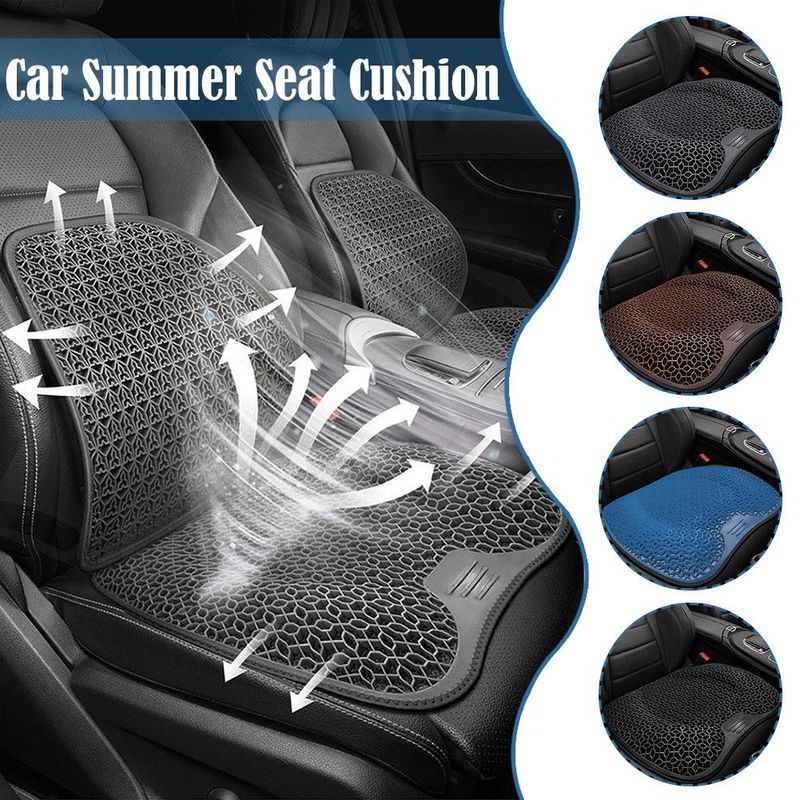 Summer Lumbar Support Honeycomb Gel Ice Thread Seat Backrest Ventilation Breathable Car Cushion Accessories_autovado.com