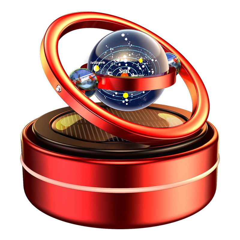 Cross-border in stock wholesale solar car aromatherapy car perfume double ring rotating decoration car air freshener_autovado.com