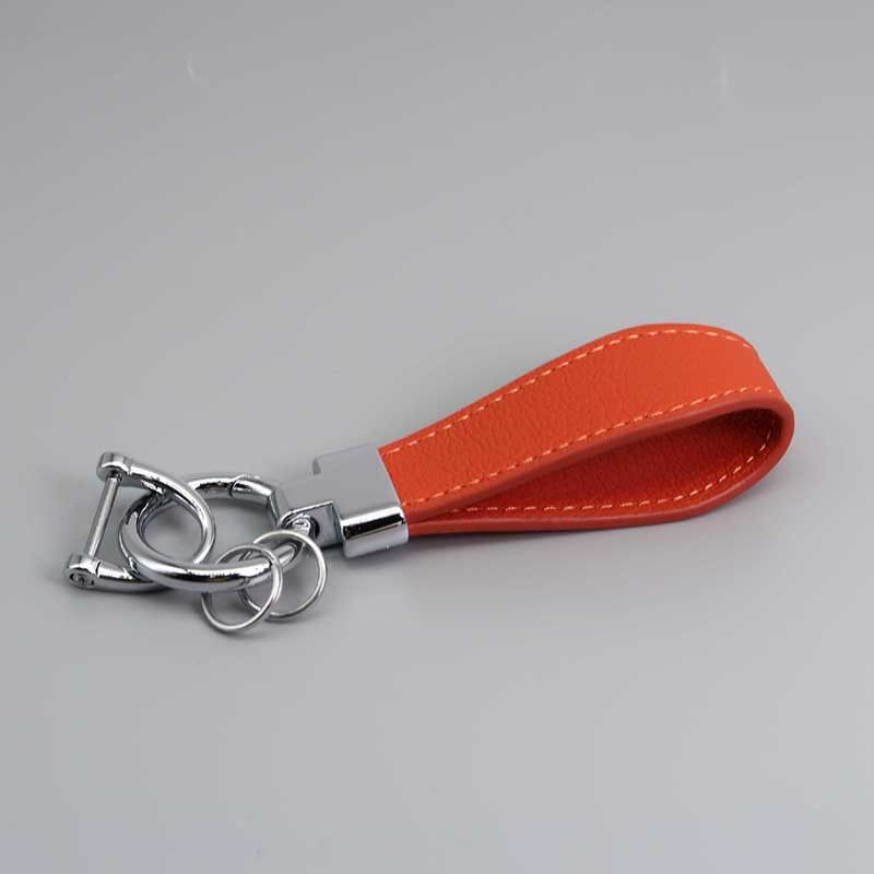 New Leather Car Keychain Exquisite Lamb Pattern Key Ring Pendant Creative Men And Women Leather Pendant_autovado.com