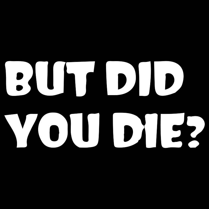 BUT DID YOU DIE? Personalized trendy and unique creative car stickers English art fonts_autovado.com