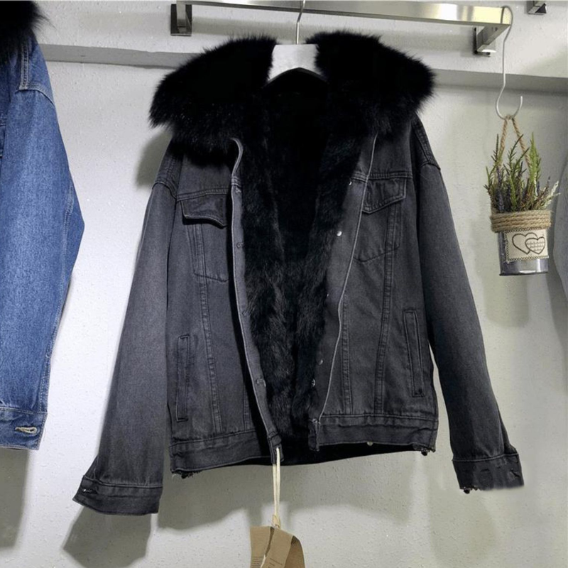 Women's all-in-one loose and fluffy padded jacket_autovado.com