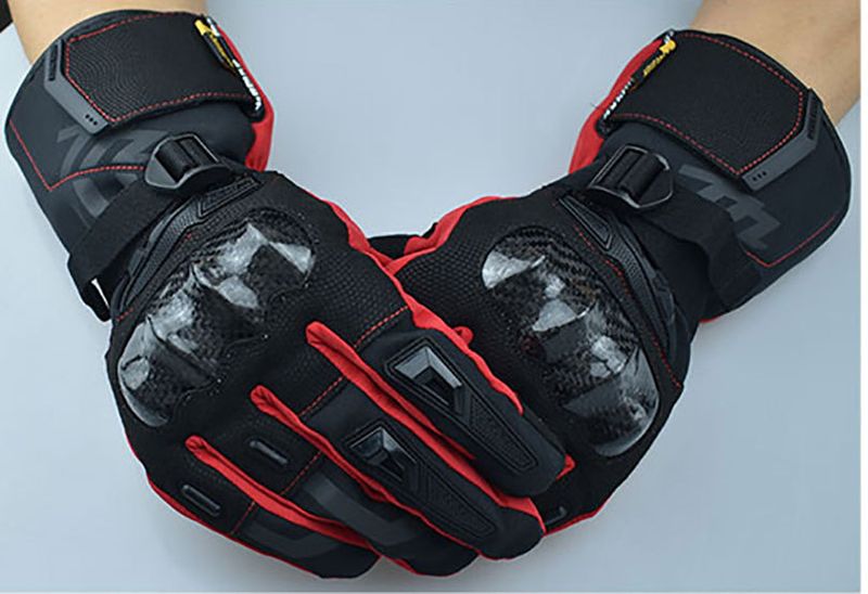 MADBIKE Winter Motorcycle Touchscreen Waterproof Drop-proof Warm Riding Off-road Thickened Long Carbon Fiber Gloves_autovado.com