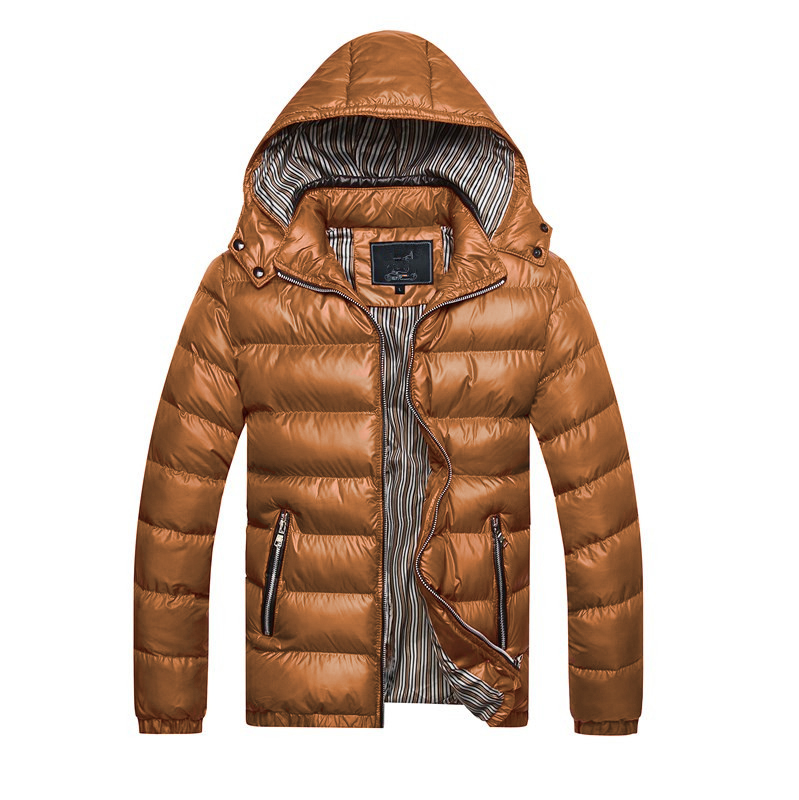 Men's autumn and winter cotton-padded jacket men stand collar men slim warm men cotton-padded jacket jacket_autovado.com