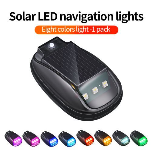 Solar Car LED Flashing Color Roof Mouse Modification No Wiring Remote Control Anti-Collision Warning Light_autovado.com