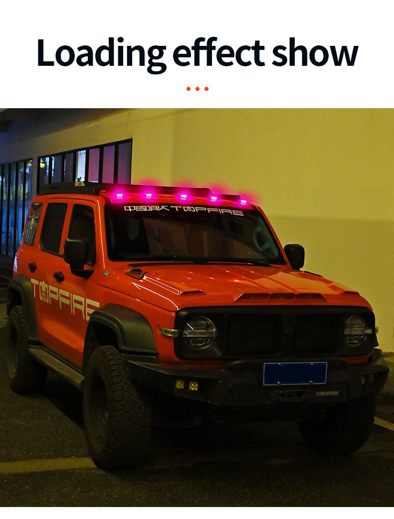 Solar Car LED Flashing Color Roof Mouse Modification No Wiring Remote Control Anti-Collision Warning Light_autovado.com