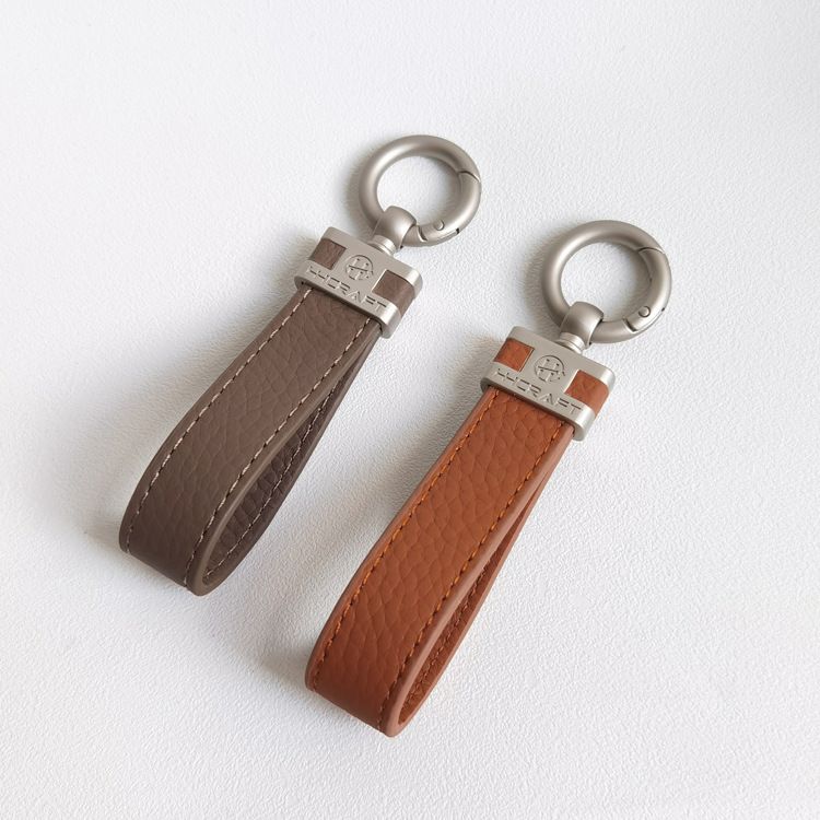 Car Keychain Ladies Fashion Personality High End Leather Keychain Car Key Pendant Men's Key Ring_autovado.com