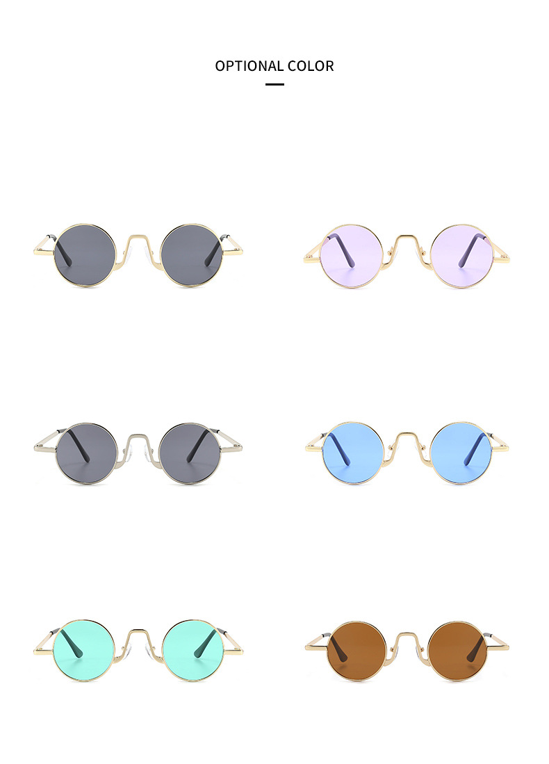 Unisex Prince Mirror Steampunk Retro Small Round Sunglasses Small Frame Sunglasses Glasses_autovado.com