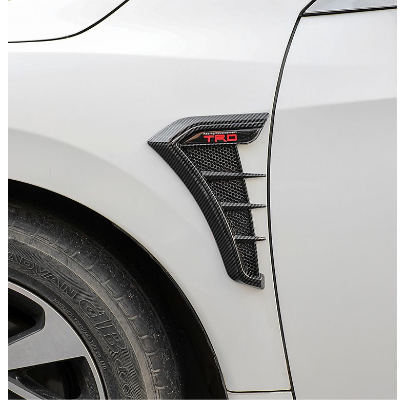 Simulation Shark Gills Side Air Vent Modification Car Sticker Leaf Plate Body Decoration Engine Hood Large Size_autovado.com