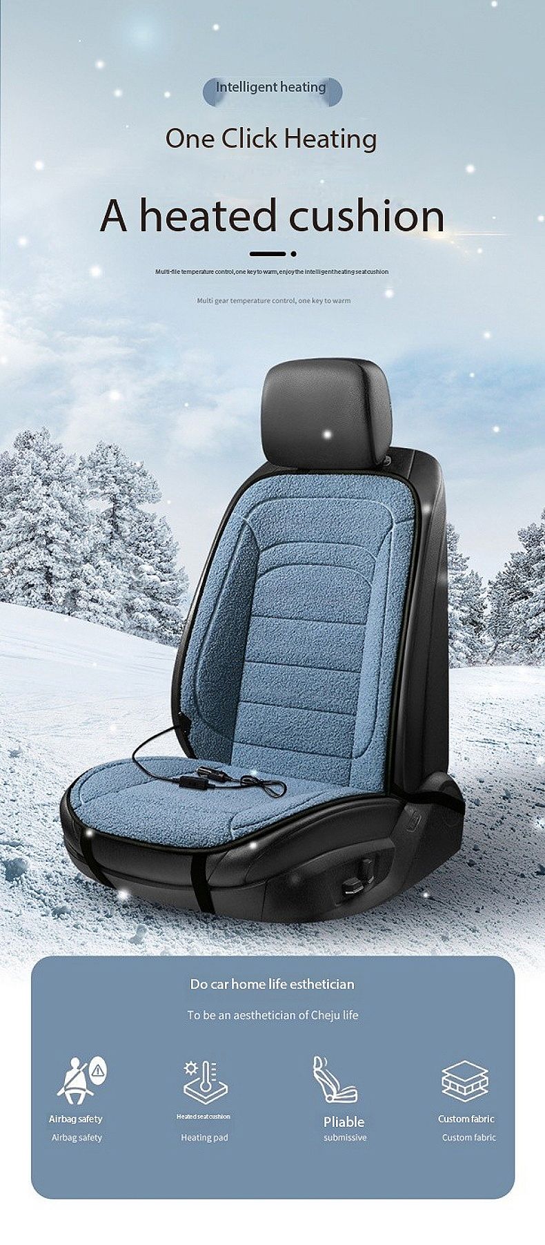 Cover Heating Winter Heated Car Warmer 12V Seat Cushion For Back And Seats_autovado.com