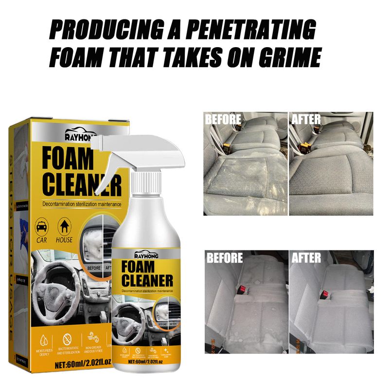 Car Interior Foam Cleaner Wash Free Decontamination Seat Ceiling Instrument Panel Foam Cleaner_autovado.com