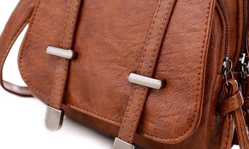 Multi-Functional Soft PU Leather Small Shoulder Bag For Women Vintage Fashion Crossbody Bag Female Purse Cell Phone Handbag_autovado.com