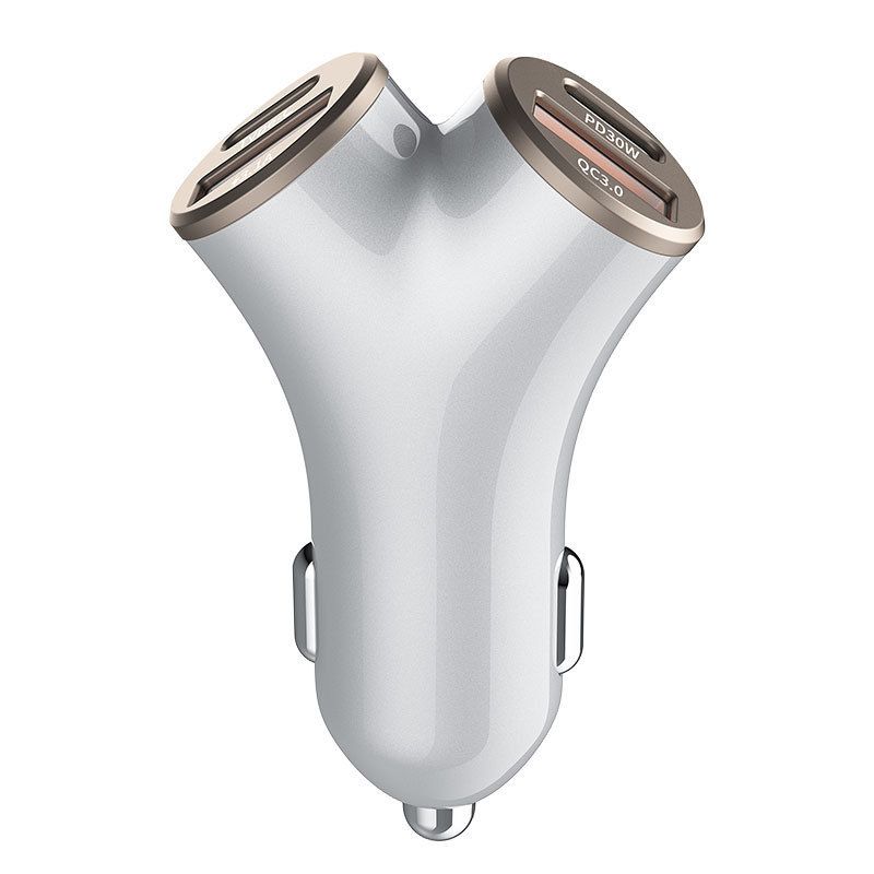 New Y-shaped Four Port 78W Super Fast Charging Car Phone Charger_autovado.com