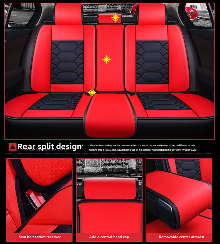 All-inclusive 9D leather car seat cover four seasons fashion sports seat cover New interior supplies_autovado.com