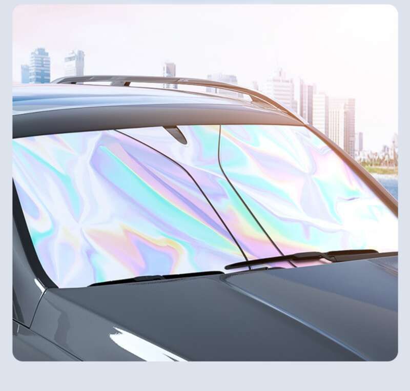 New Front Windshield Sunscreen, Heat Insulation, Foldable Sunshade, Summer Car Laser Sunshade_autovado.com