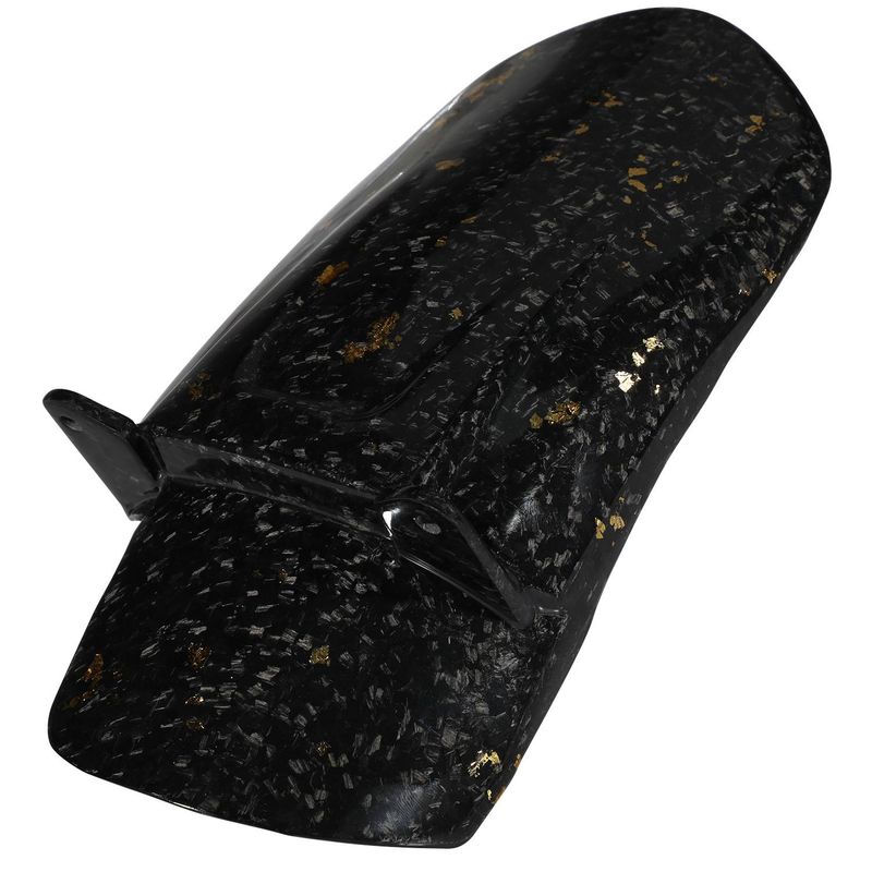 Carbon Fiber Rear Fender Mudguard For Electric Motorcycles - Lightweight & Durable Upgrade Accessory (24x15x7cm, Black Gold/Black Purple)_autovado.com