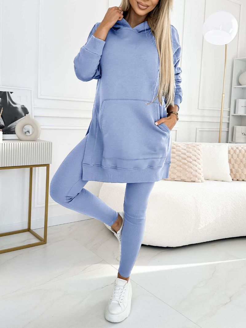 Women's Clothing sports leisure hooded sweatshirt thickened threaded leggings two piece suit_autovado.com