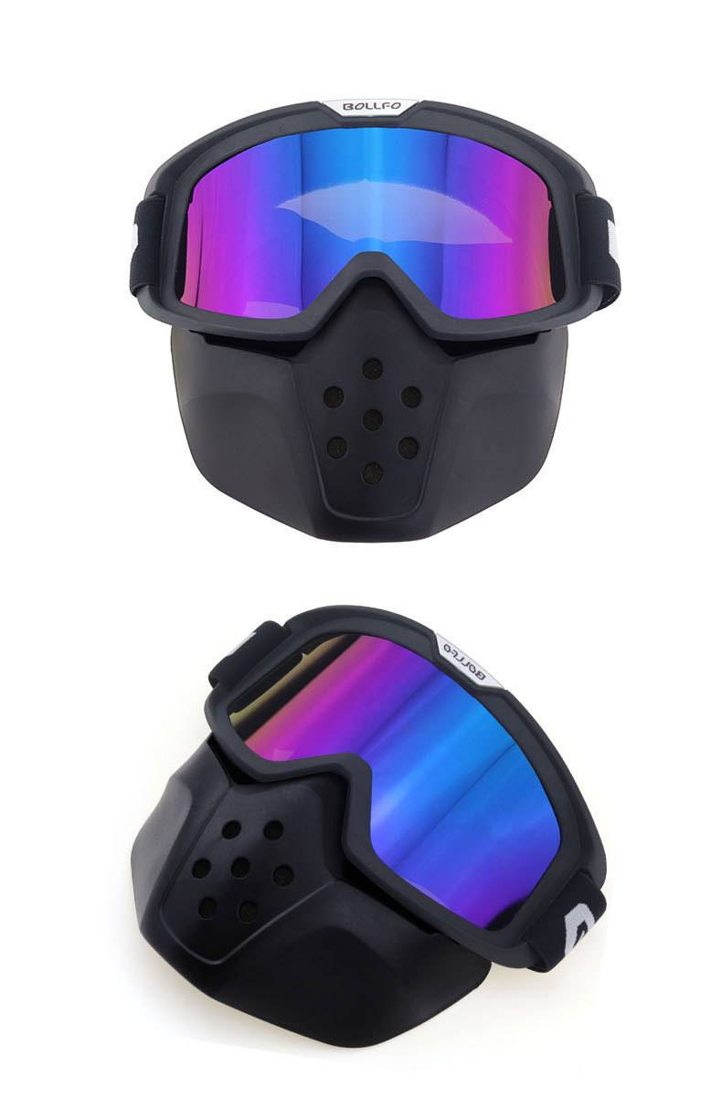 Retro Motorcycle Goggles – Anti-Fog, UV Protection, Interchangeable Lenses – Off-Road, Motocross, Cycling – Durable PC Frame_autovado.com