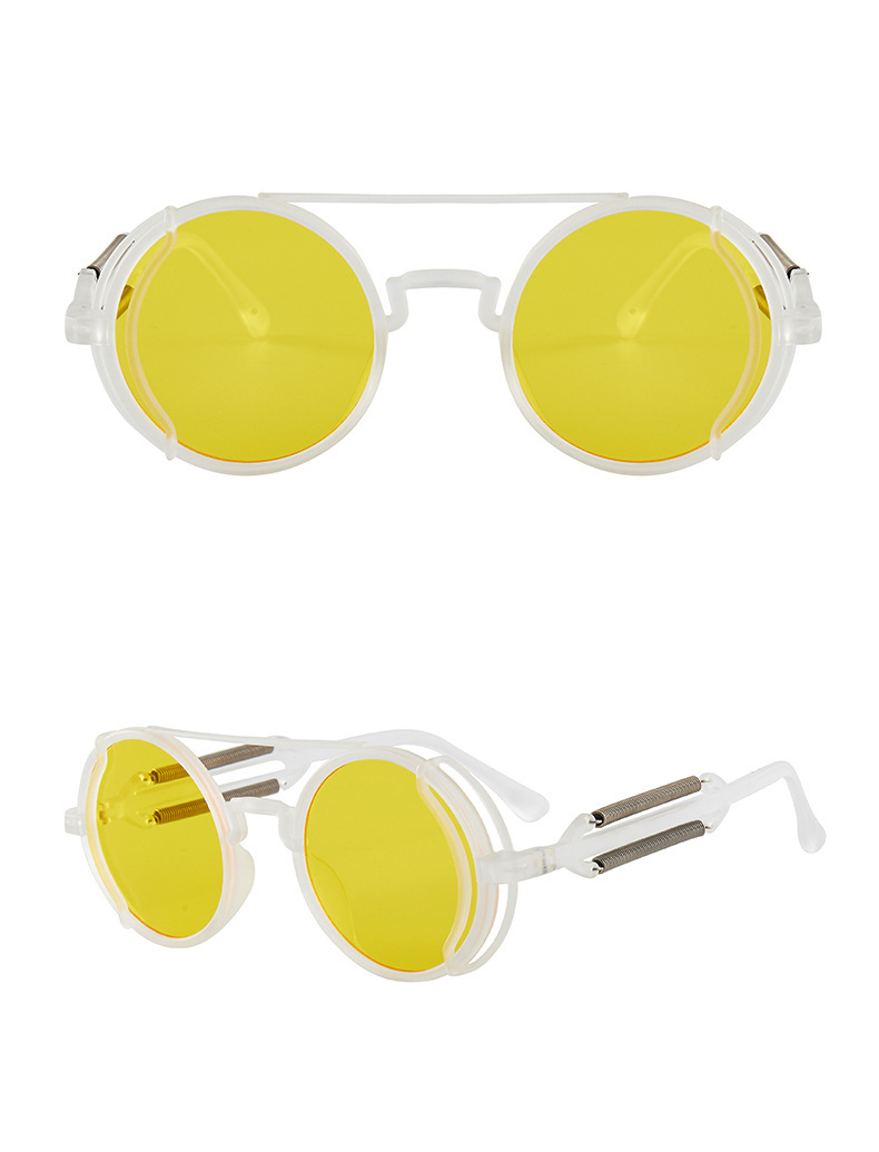 Unisex Cyberpunk trend Retro sunglasses Round sunglasses_autovado.com