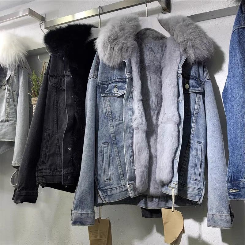 Women's all-in-one loose and fluffy padded jacket_autovado.com
