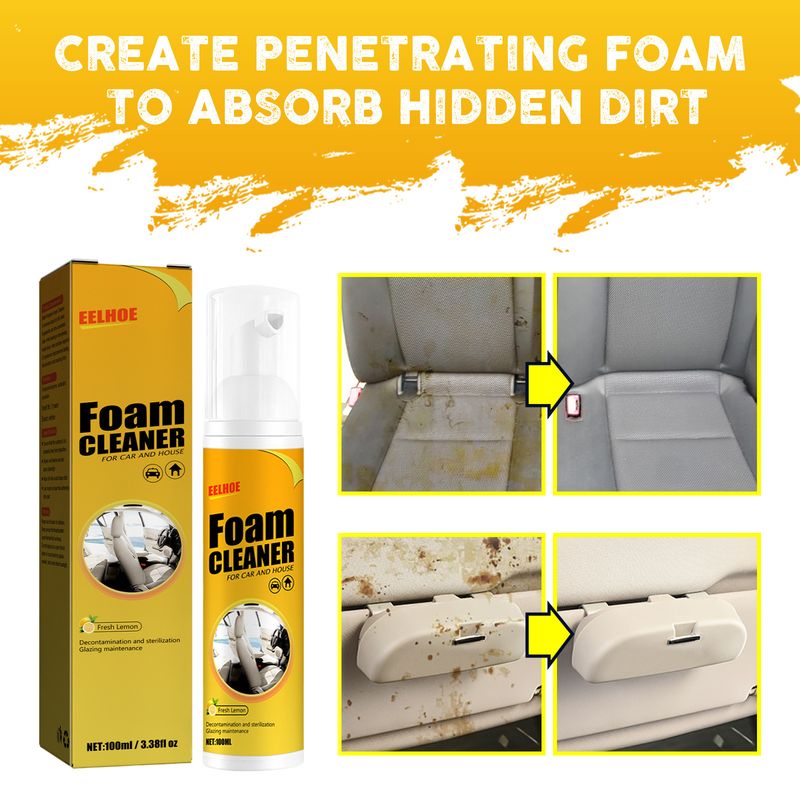 Multifunctional Foam Cleaner Car Interior Decontamination Seat Steering Wheel Cleaner_autovado.com