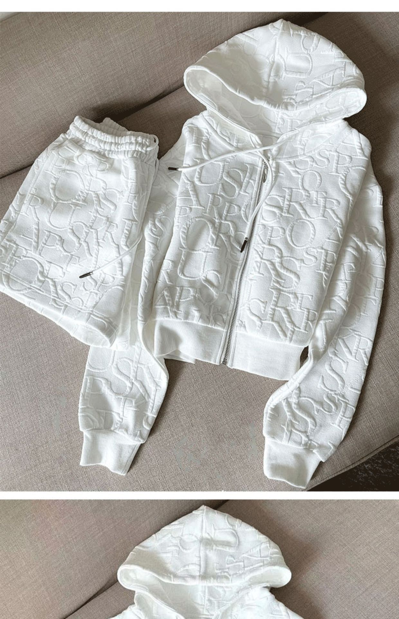 Women's sweatshirt shorts suit for women high-end light luxury temperament goddess style casual fashion two-piece set_autovado.com