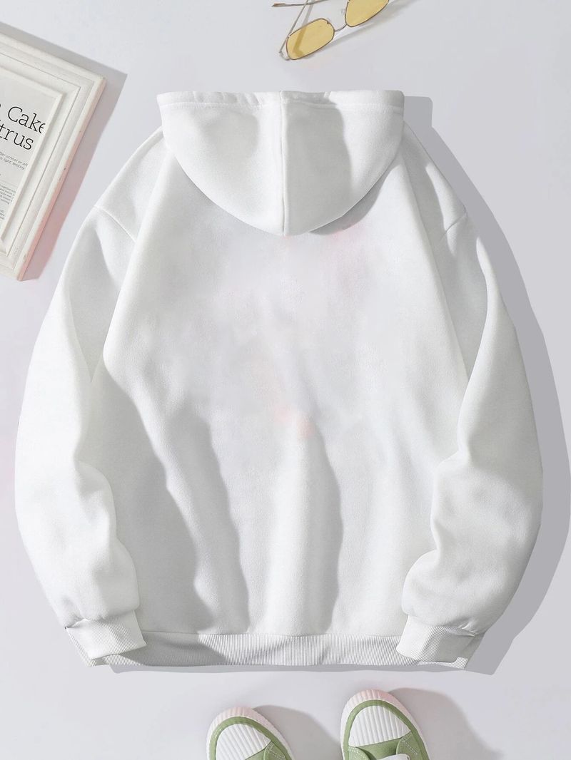 Women's Hoodie Long Sleeve Hoodies & Sweatshirts Printing Pocket Casual Flower Butterfly_autovado.com