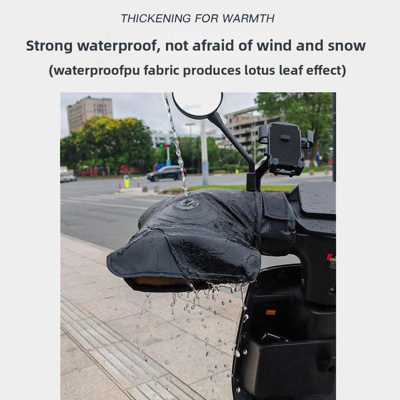 Winter Motorcycle Electric Battery Bike Throttle Gloves Warm Cold-Proof Windproof Anti-Freeze Handlebar Covers_autovado.com