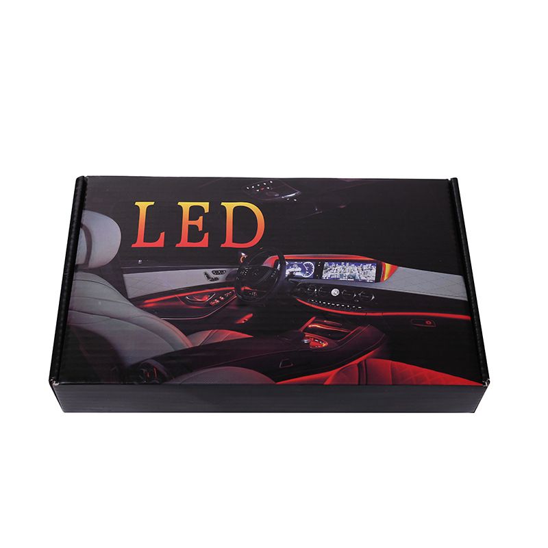 Car interior hidden atmosphere lights modified 64-color car atmosphere lights APP seven-color voice-controlled decorative lights_autovado.com