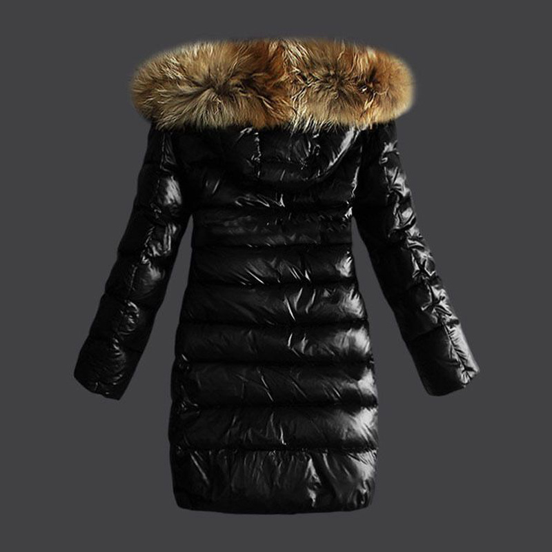 Women's Clothing Large size raccoon fur collar hood raccoon fur long cotton jacket Warm and thick cotton clothes _autovado.com