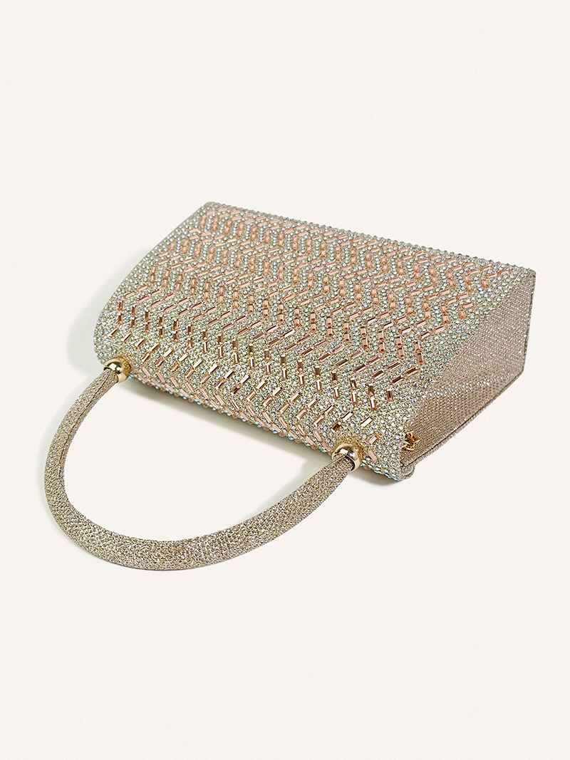 rhinestone new evening bag large capacity handbag women's wedding bridesmaid bag KTV princess dress bag_autovado.com