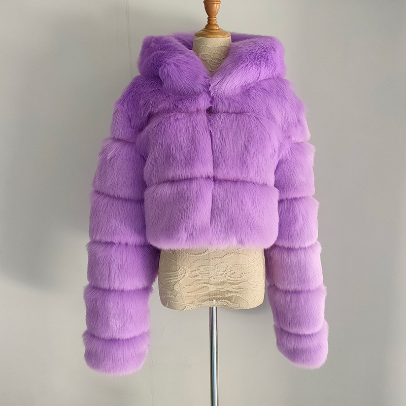 Women's Winter Thickened Artificial Fur Coat Short Jacket Fashion Large Size_autovado.com