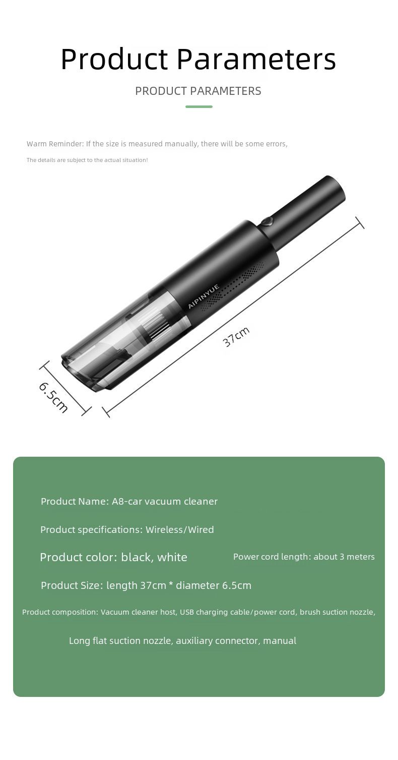 Car Wireless Vacuum Cleaner Car Handheld Portable Vacuum Appliance High Power Mini Small Car Home Dual Use_autovado.com