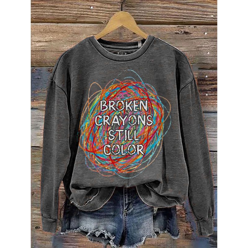 Women's Clothing round neck printed sweatshirts spring and autumn hot selling casual all match long sleeved men's and women's tops_autovado.com