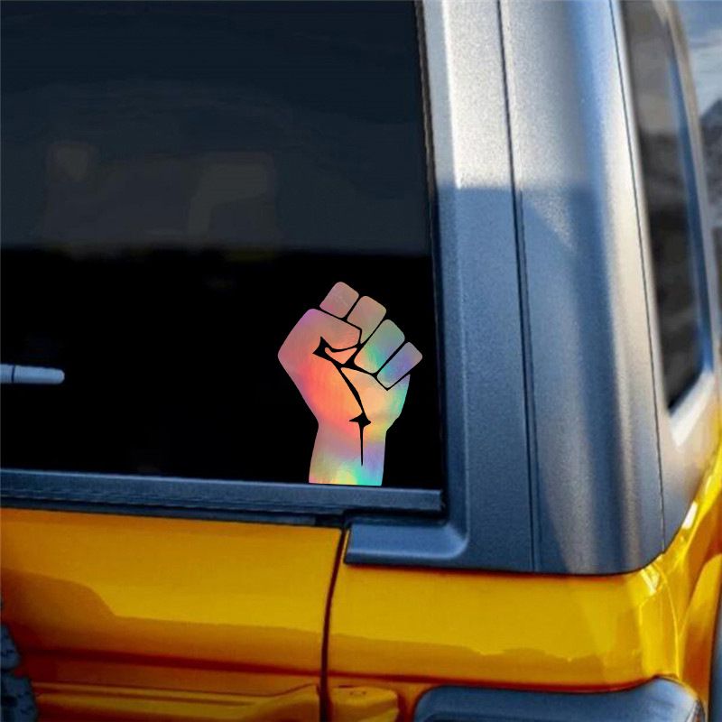 Clenched fist inspirational vinyl car decoration sticker home glass window wall notebook pvc sticker_autovado.com