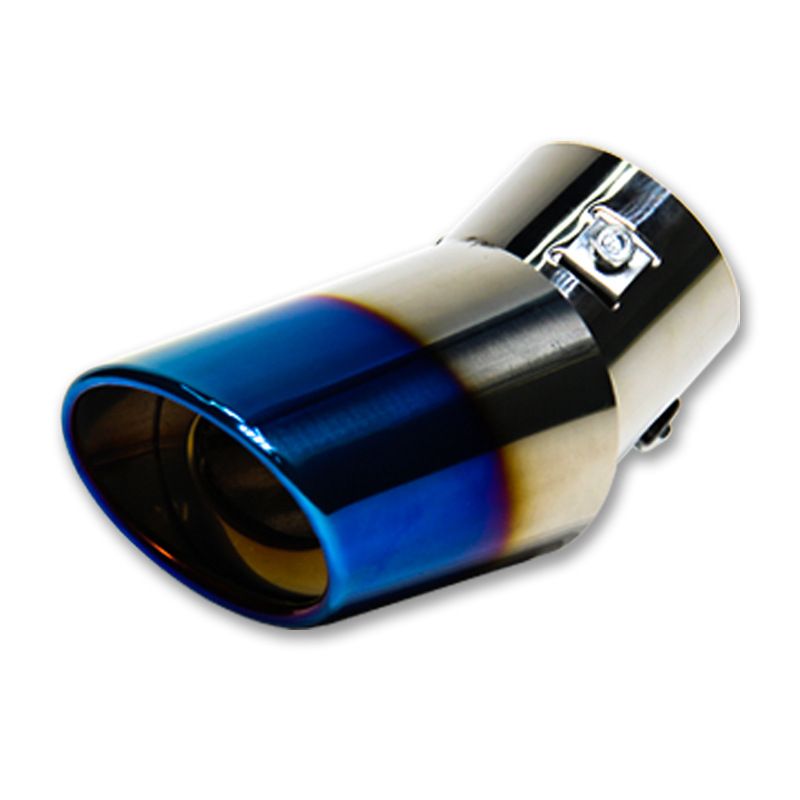 Cross-Border Wholesale Blue Tail Decoration Large Curved Straight Stainless Steel Car Exhaust Pipe Muffler_autovado.com