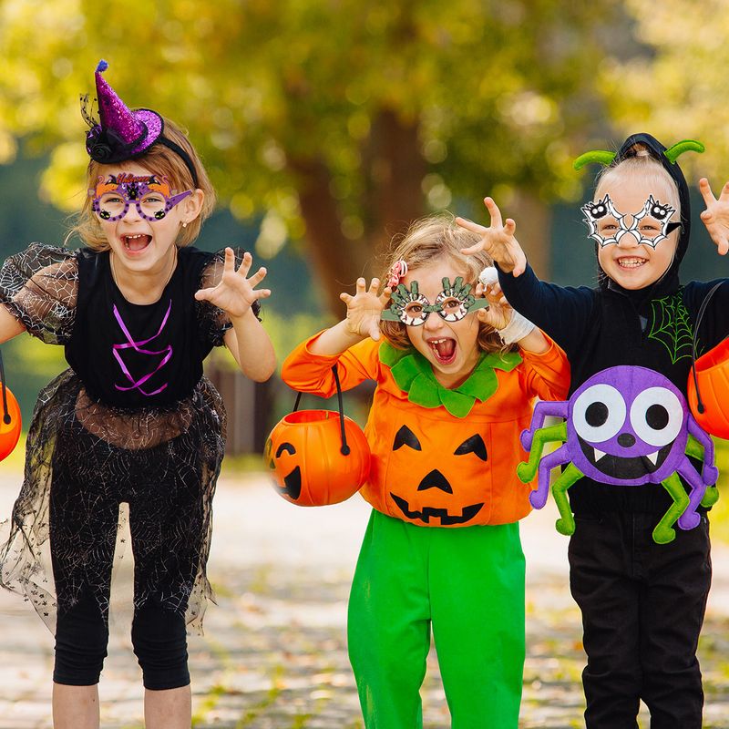 Unisex Halloween party funny glasses children's photo props holiday party decorative paper glasses._autovado.com