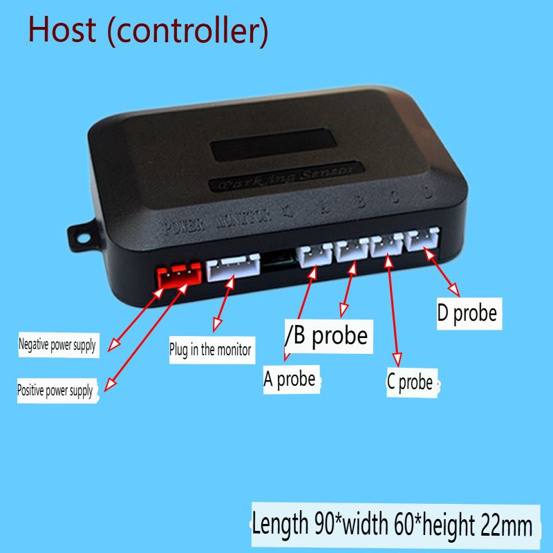 4-Sensor LED Crescent Parking Radar System With Digital Voice Alerts - Universal Rear Bumper Parking Assistant For Cars/SUV_autovado.com
