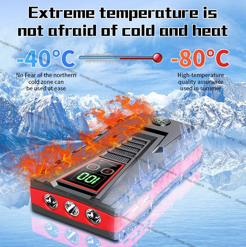 Car Large Capacity Battery Jump Starter Truck Ignition Shockproof Emergency Power Bank_autovado.com