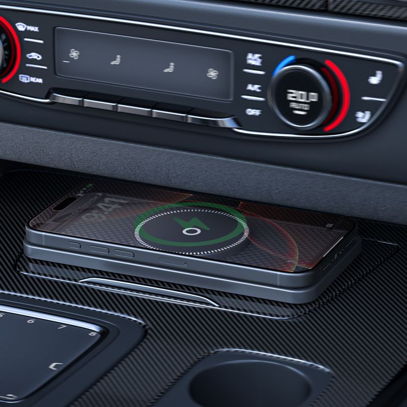 D10Mag Car Wireless Charger With Anti-Slip Mat For Magnetic Phones_autovado.com