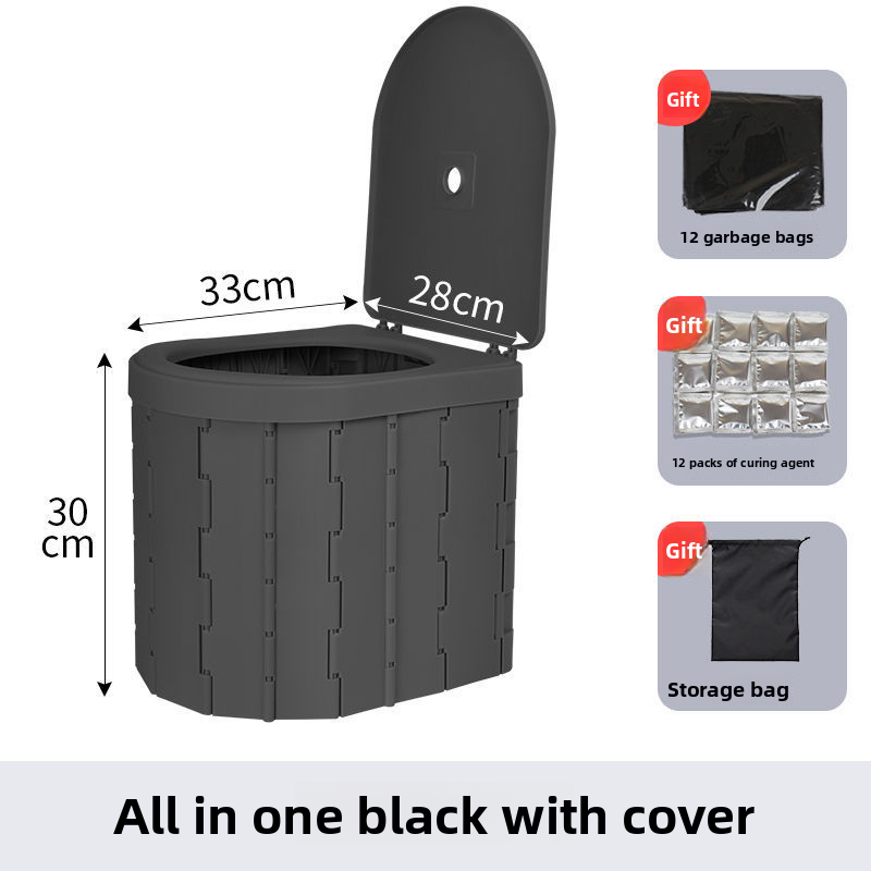 Folding Travel, Portable Adults, Emergency Car Use, Self Driving, Curing Agent For Odor Prevention, Outdoor Toilet_autovado.com