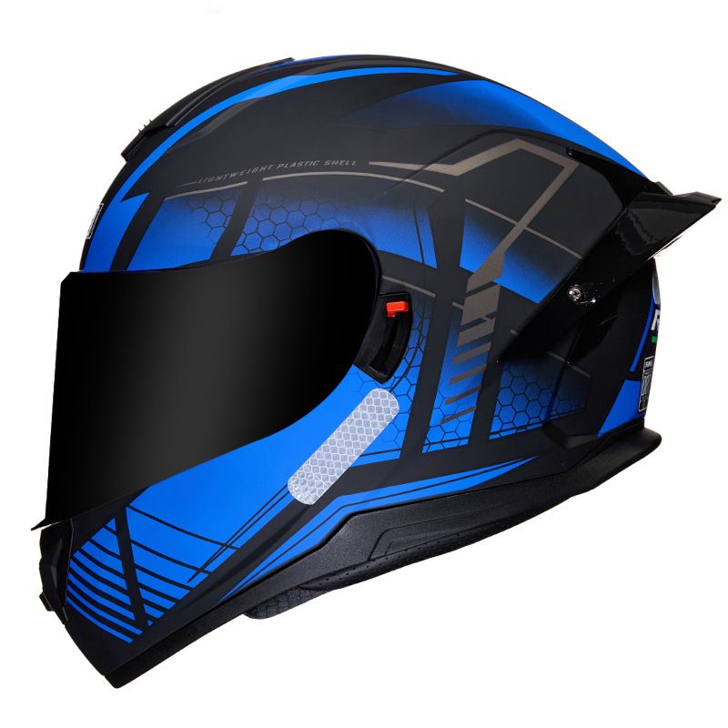 DOT Certified Motorcycle Helmet With Dual Visor & Bluetooth – Full Face ABS Helmet For Men & Women – UV Protection & Aerodynamic Design_autovado.com
